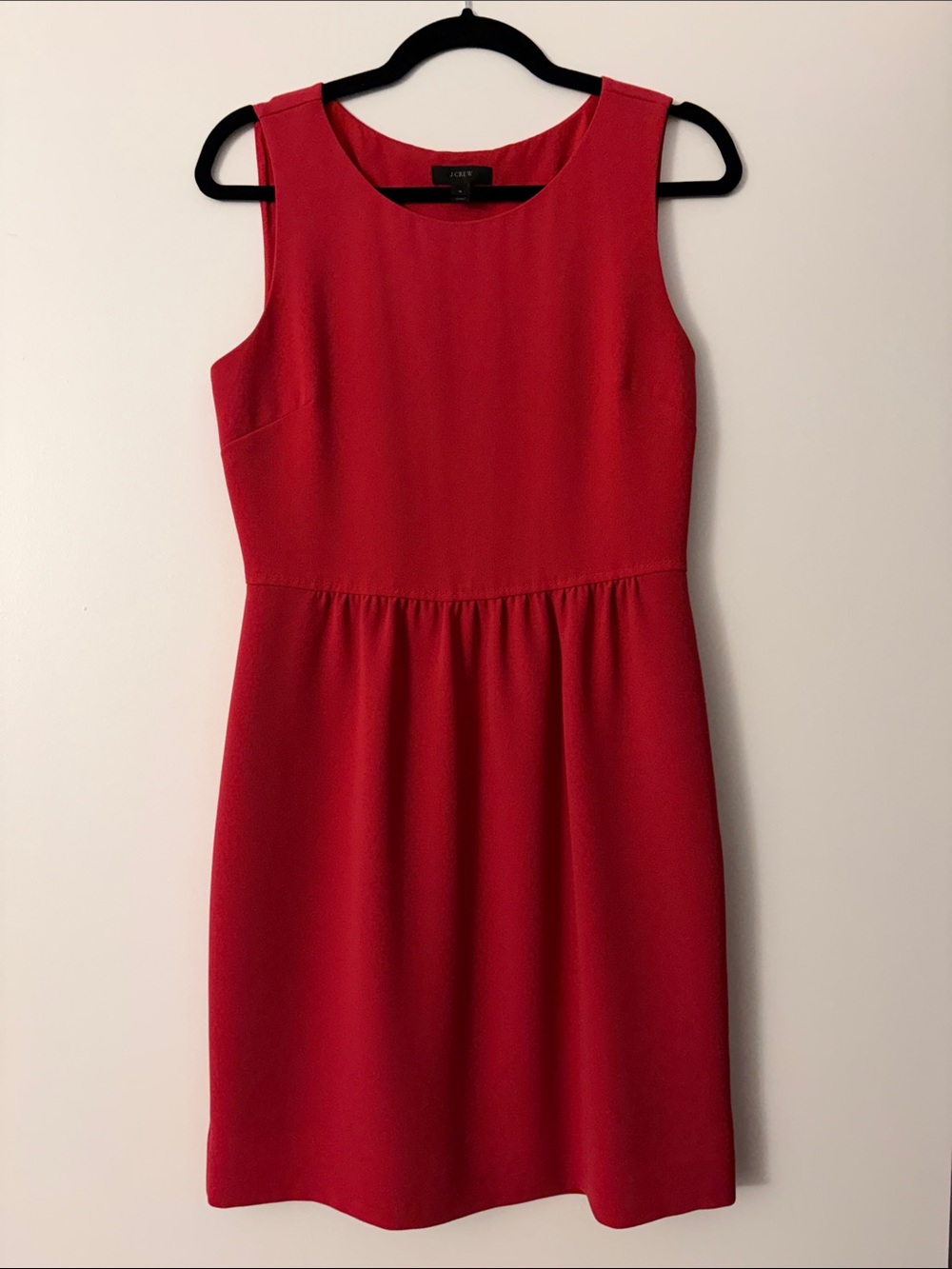 J Crew Sleeveless Deep Pink Sheath Dress